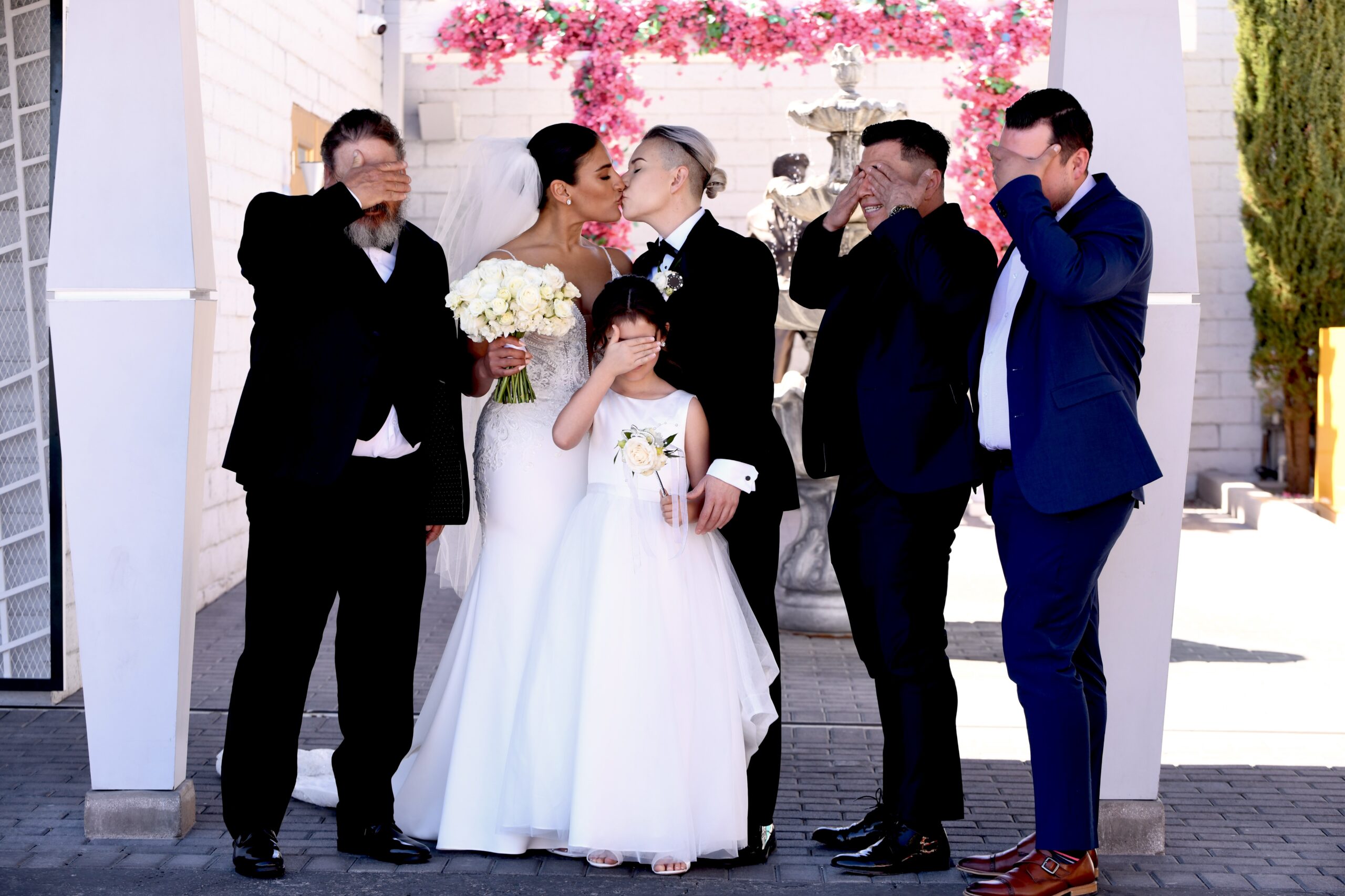 LGBTQ vow renewal ceremony in Las Vegas chapel setting
